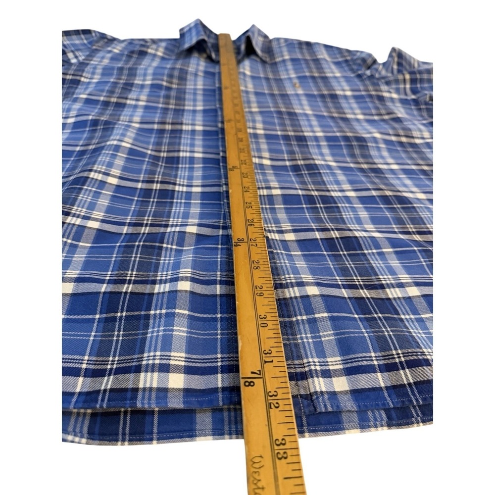 Polo Ralph Lauren Men's Blue Plaid Button-Down Shirt In Classic Fit XXL - Picture 7 of 8